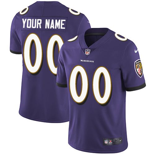 Nike Baltimore Ravens Purple Men Customized Vapor Untouchable Player Limited Jersey->customized nfl jersey->Custom Jersey